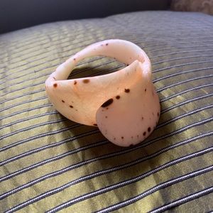Australian oversized artistan-made wide bangle bracelet made of resin